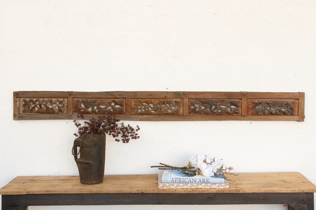 Finely Carved Eastern Scroll Long Carving