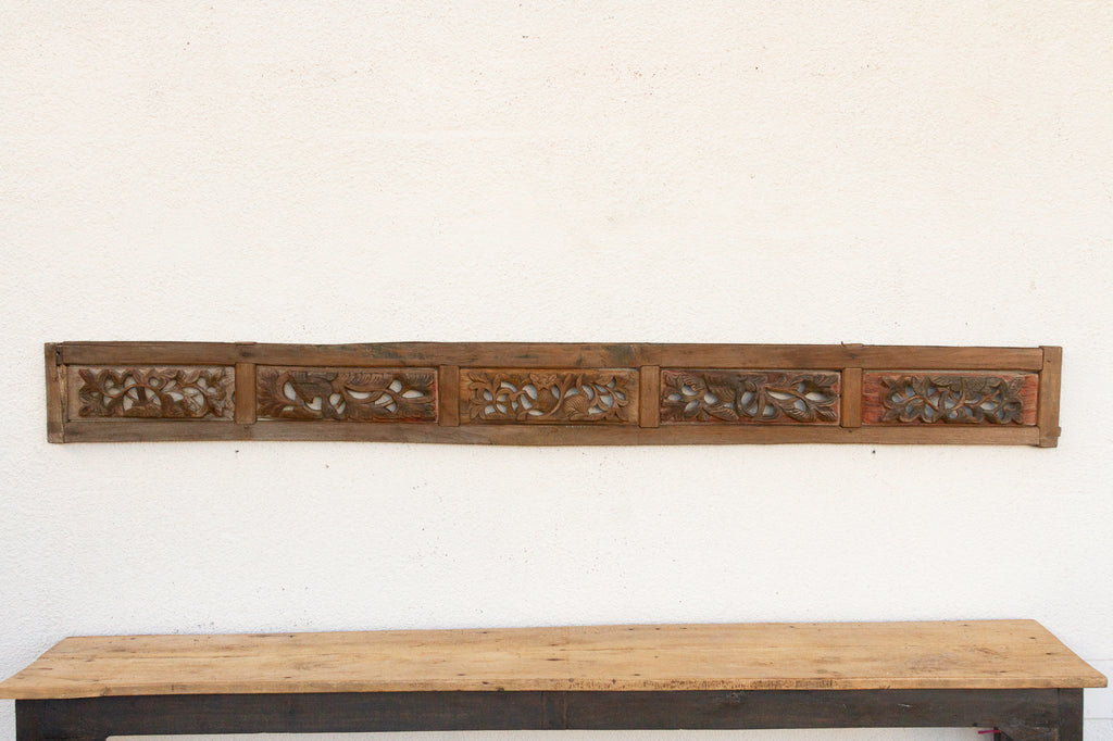 Finely Carved Eastern Scroll Long Carving