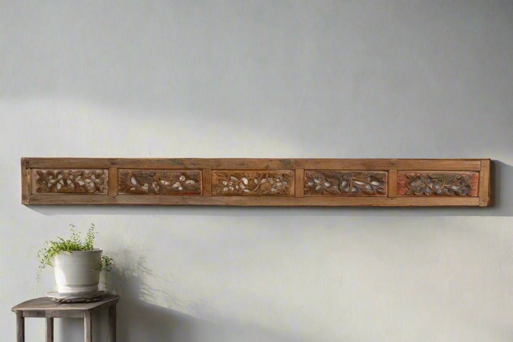 Finely Carved Eastern Scroll Long Carving