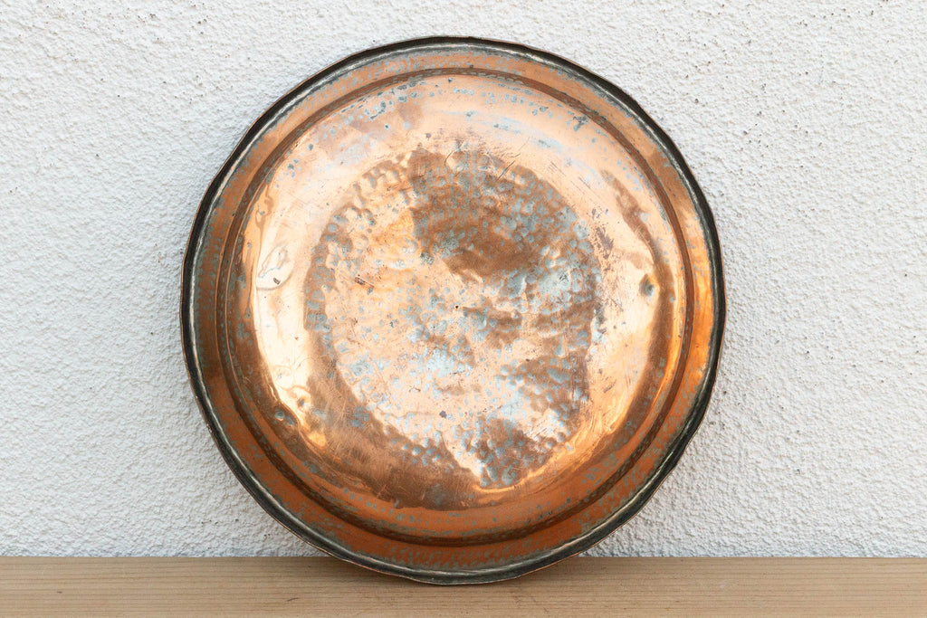 Antique Finely Engraved Copper Tray