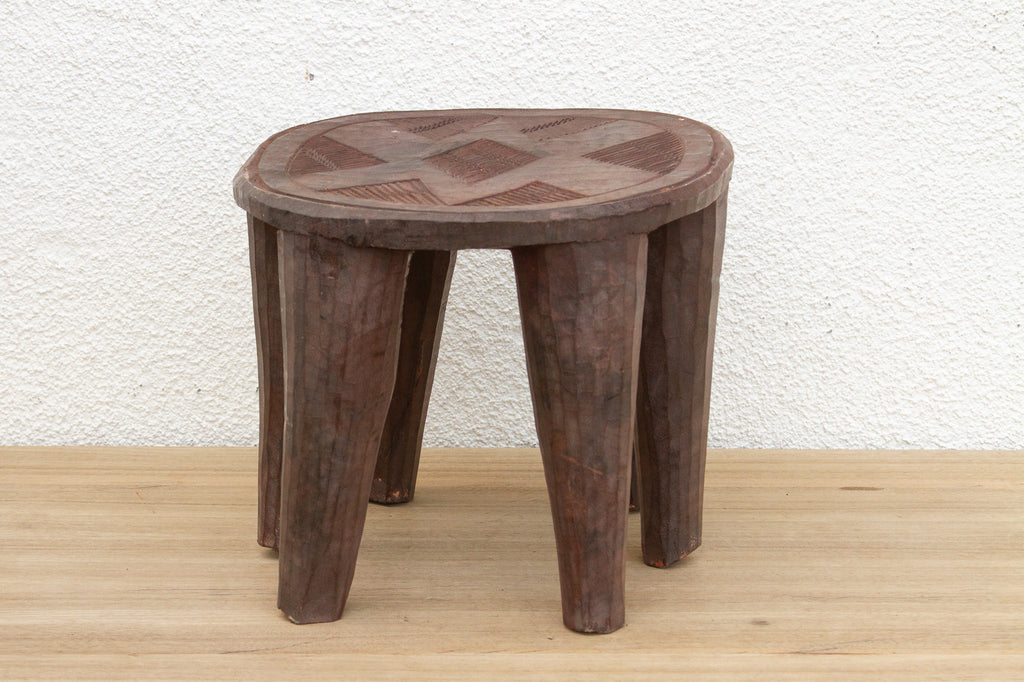 Carved Nupe Riverstone Rest Stool