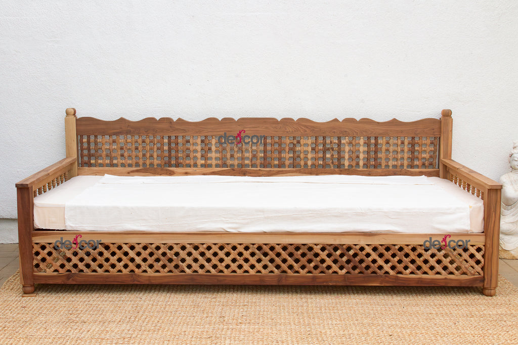 9' Long Colossal Moroccan Lattice Daybed