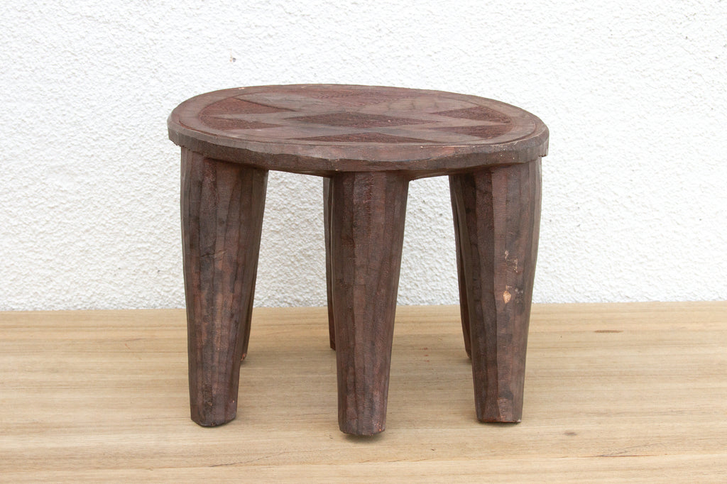 Carved Nupe Riverstone Rest Stool