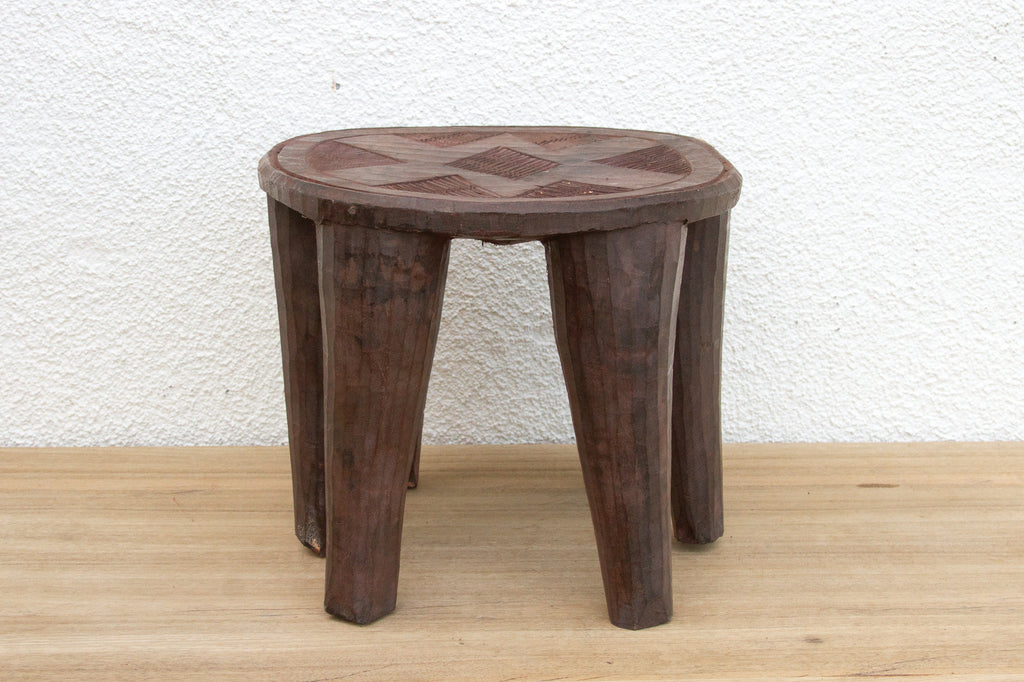 Carved Nupe Riverstone Rest Stool
