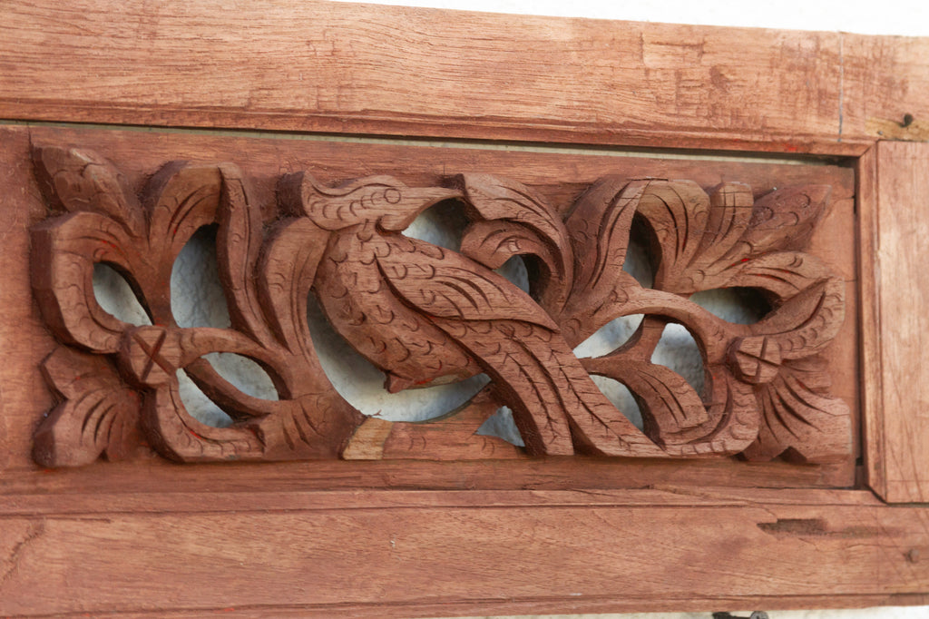 Small Pair of Birds Oriental Carving