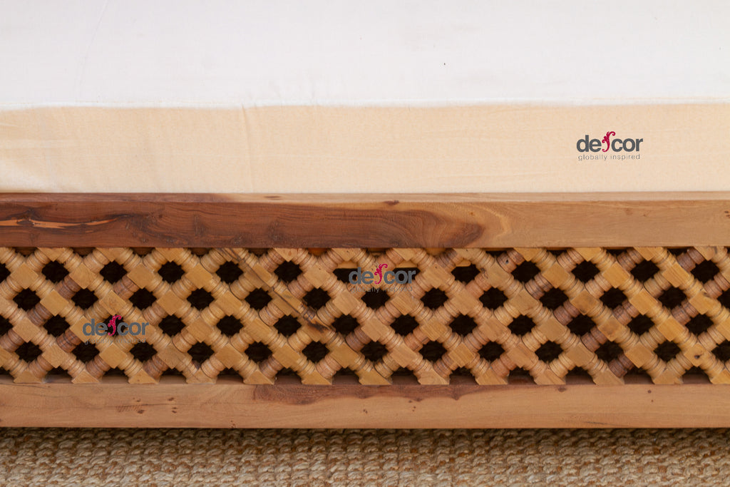 6' Long Mousharabi Reclaimed Teak Lounge Sofa