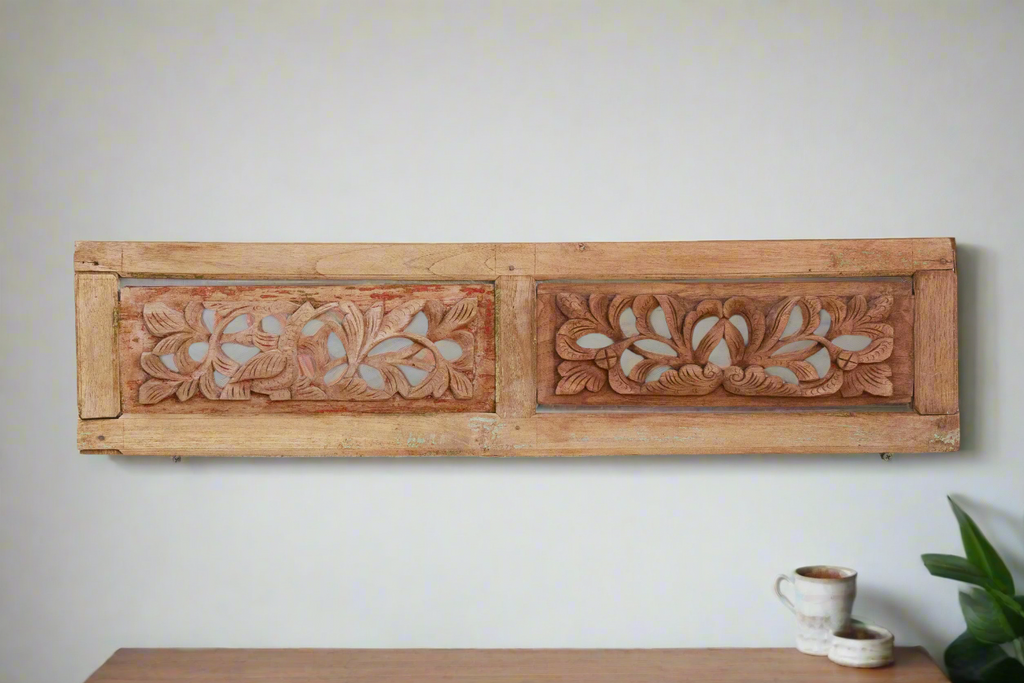 Intricate Two-Panel Wall Carving