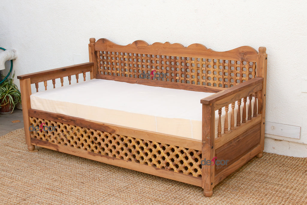 6' Long Mousharabi Reclaimed Teak Lounge Sofa