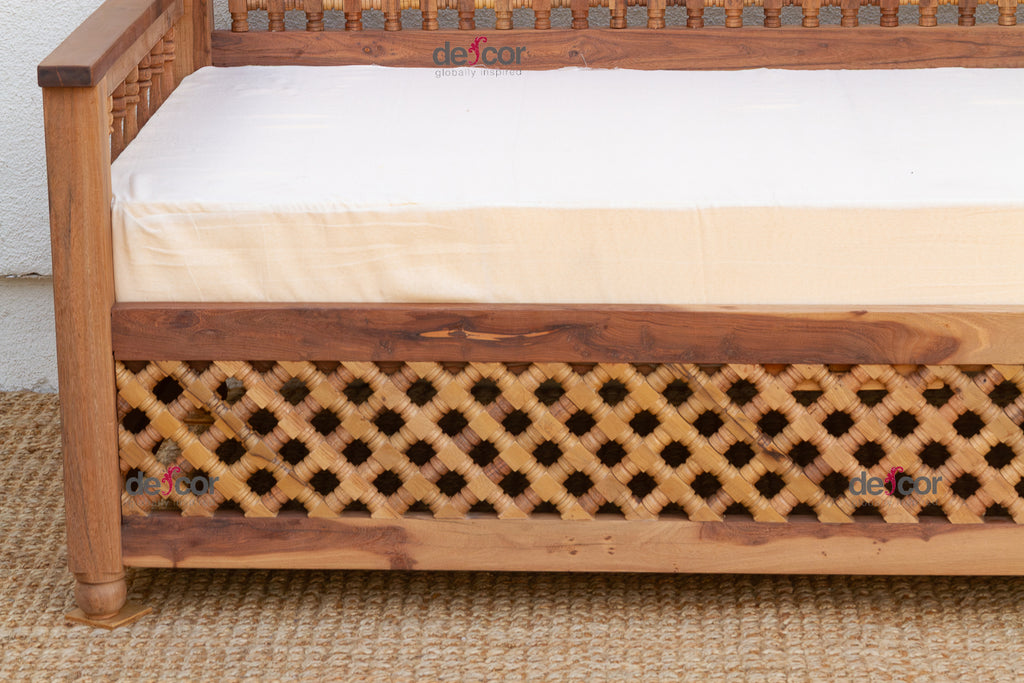 6' Long Mousharabi Reclaimed Teak Lounge Sofa
