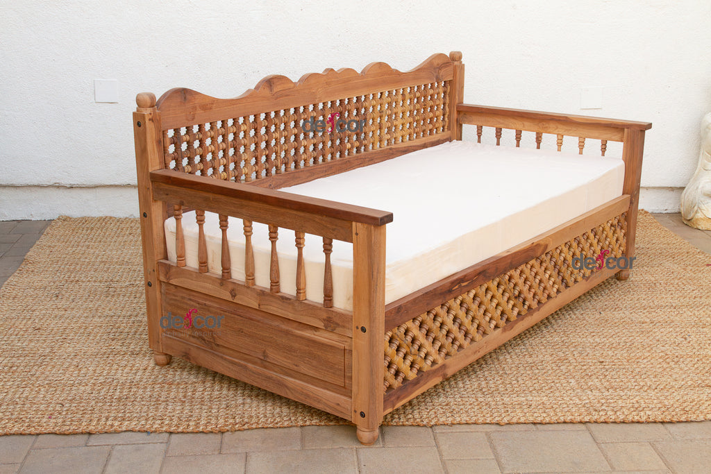 6' Long Mousharabi Reclaimed Teak Lounge Sofa
