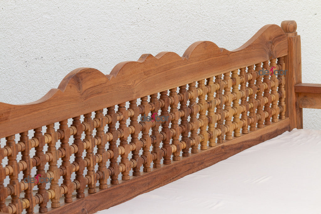 6' Long Mousharabi Reclaimed Teak Lounge Sofa