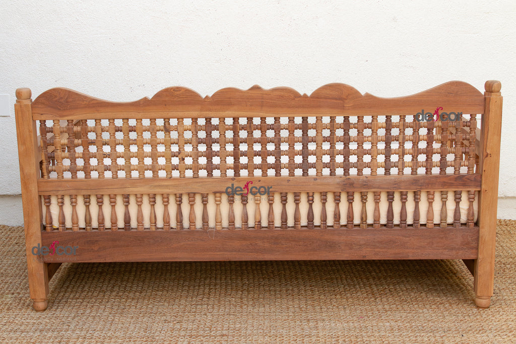 6' Long Mousharabi Reclaimed Teak Lounge Sofa
