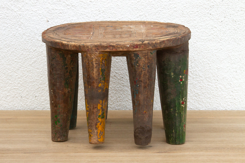 Antique Spider Carved Nupe Stool