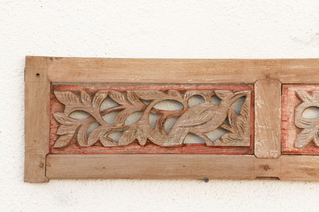 3-Panel Botanical Carved Wall Art