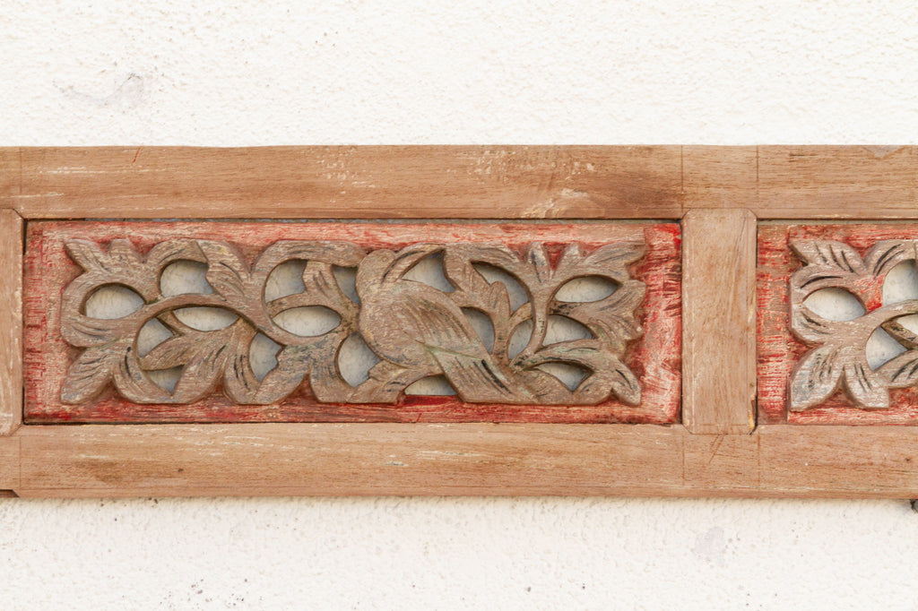 3-Panel Botanical Carved Wall Art