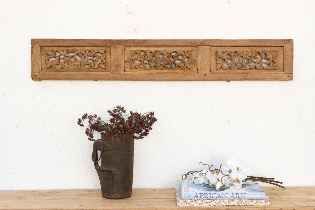 Birds & Flowers Asian Wall Panel