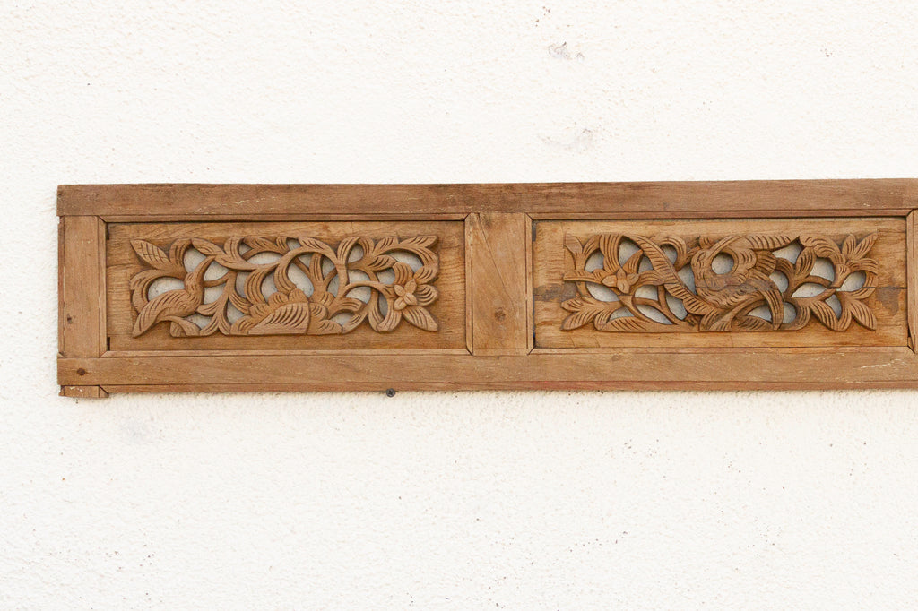 Birds & Flowers Asian Wall Panel