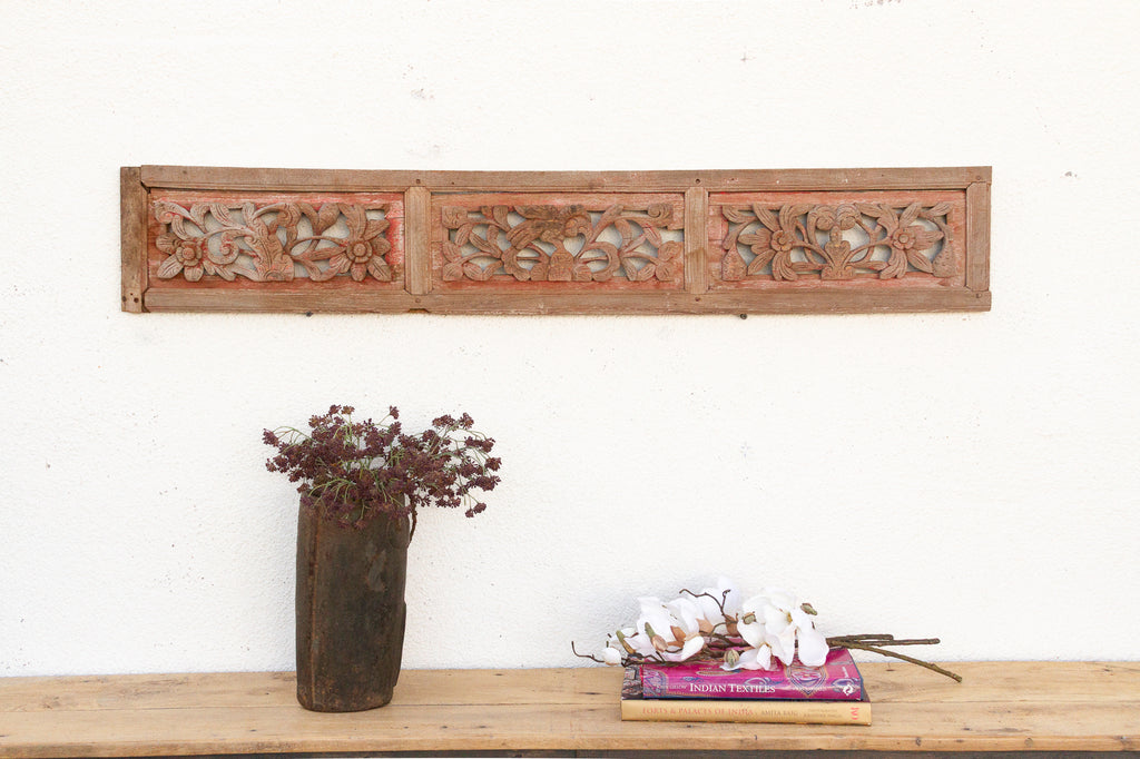 Rustic Rouge, Antique Architectural Panel