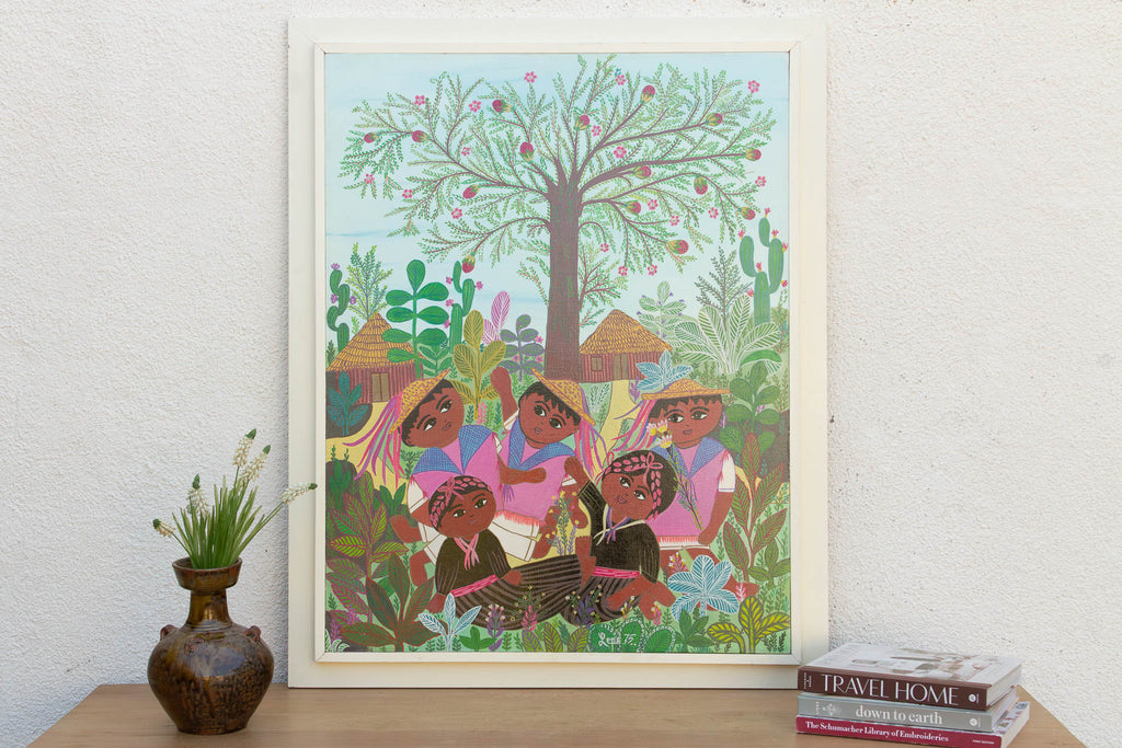 Original Manuel Lepe Mexican Native Art Painting (Trade)