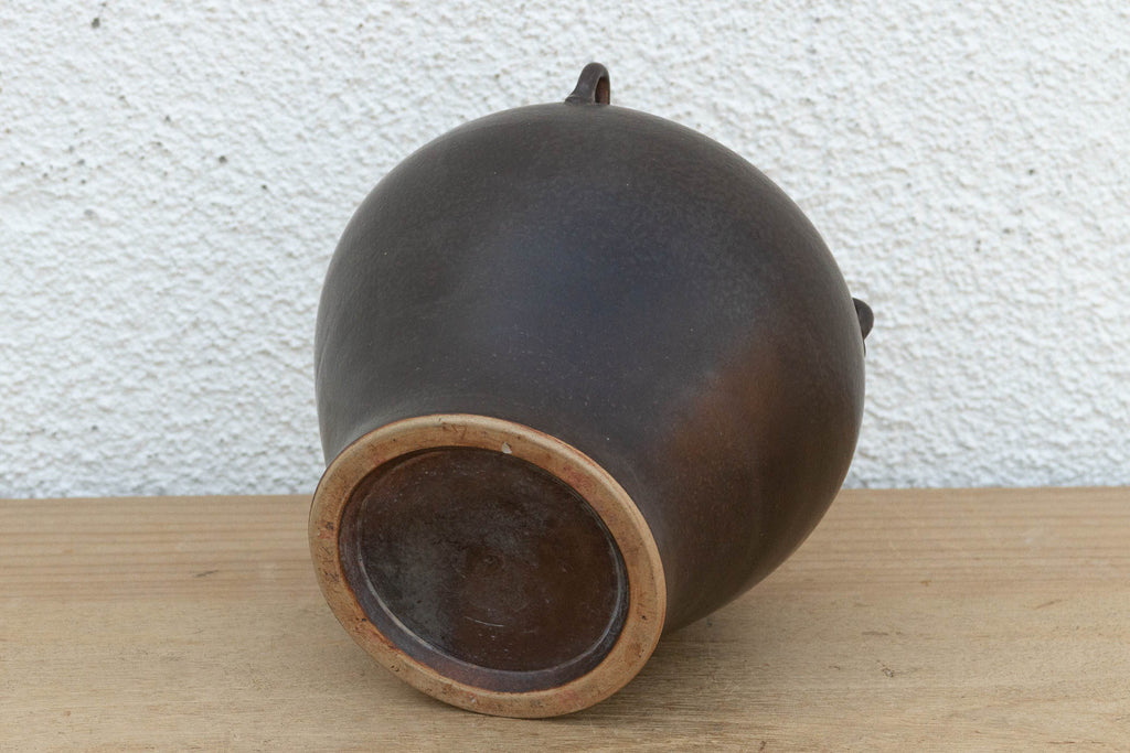Antique Dark Glazed Stoneware Jar