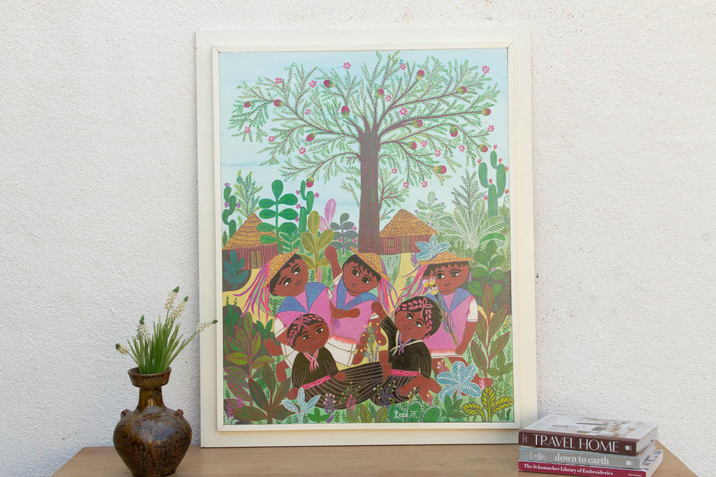 Original Manuel Lepe Mexican Native Art Painting (Trade)