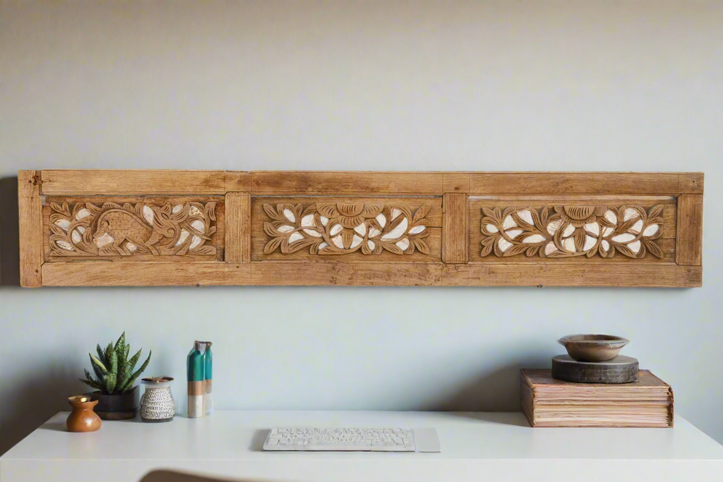 Celestial Bloom Carved Wall Art