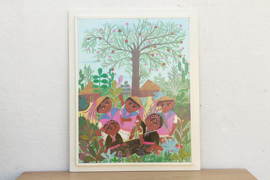 Original Manuel Lepe Mexican Native Art Painting (Trade)