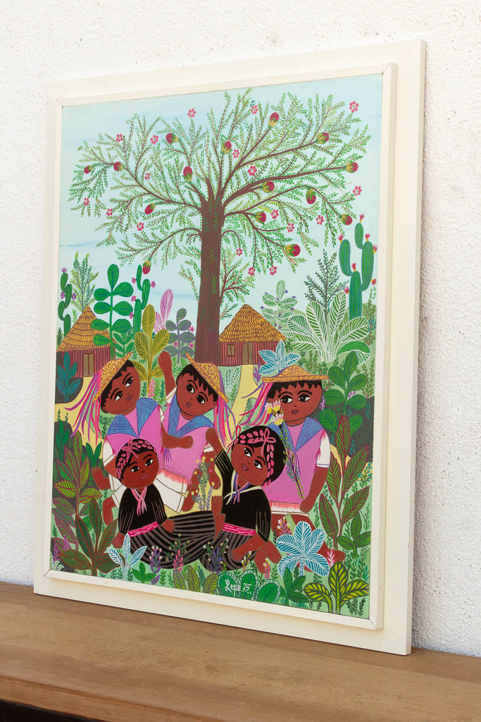 Original Manuel Lepe Mexican Native Art Painting (Trade)
