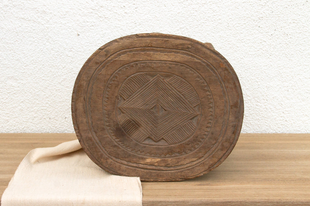 Rustic Finely Carved African Stool