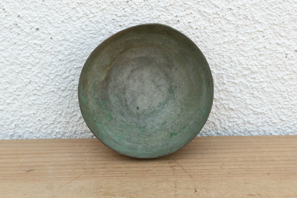 Small Hand-Engraved Antique Copper Bowl