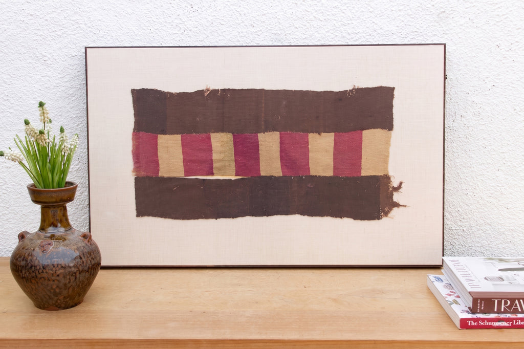Nazca Block Stripe Pre-Columbian Framed Art