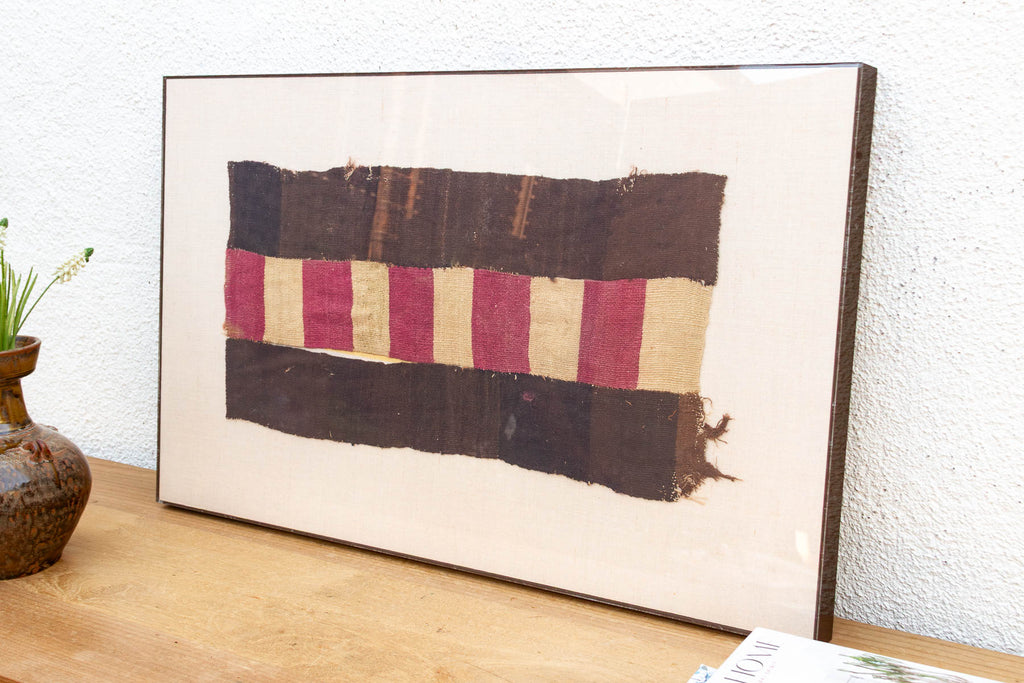 Nazca Block Stripe Pre-Columbian Framed Art