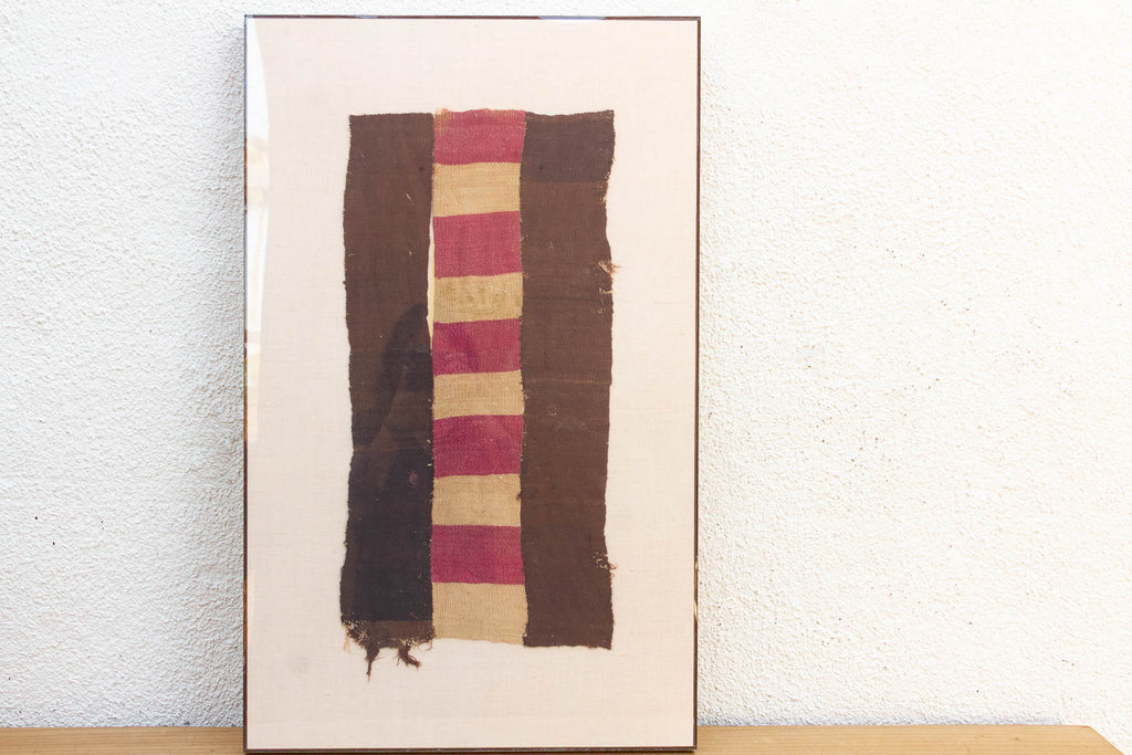 Nazca Block Stripe Pre-Columbian Framed Art