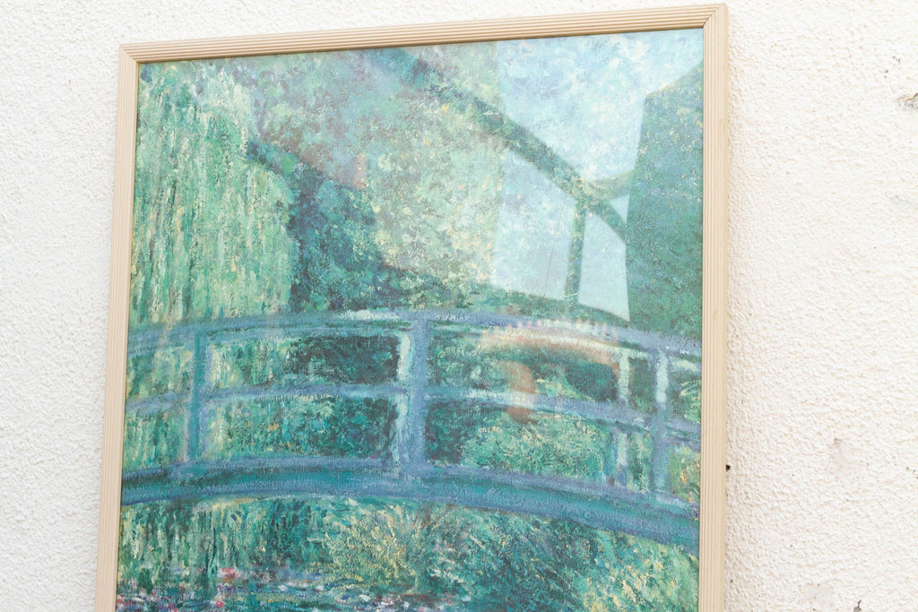 Vintage Impressionist Water Lillies Framed Exhibition Poster
