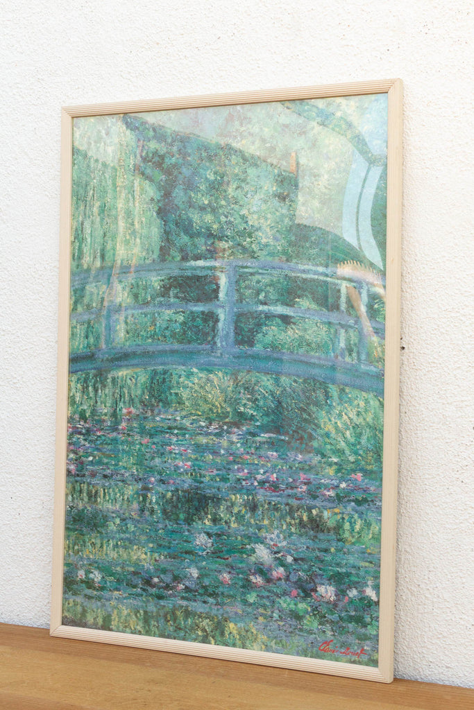 Vintage Impressionist Water Lillies Framed Exhibition Poster