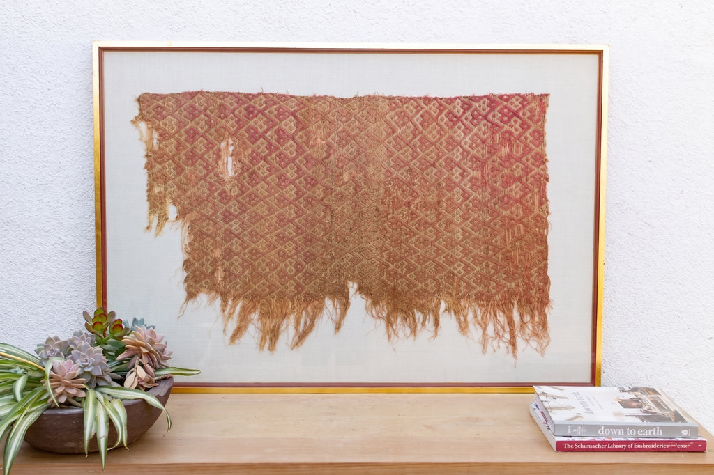 Museum Quality Paracas Pre-Columbian Framed Textile