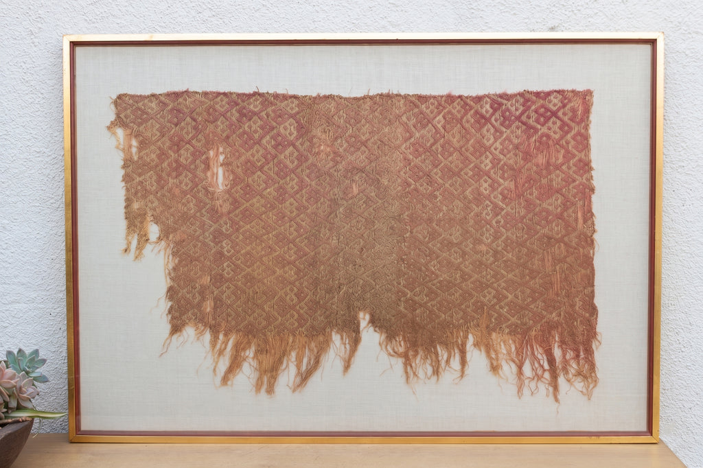 Museum Quality Paracas Pre-Columbian Framed Textile