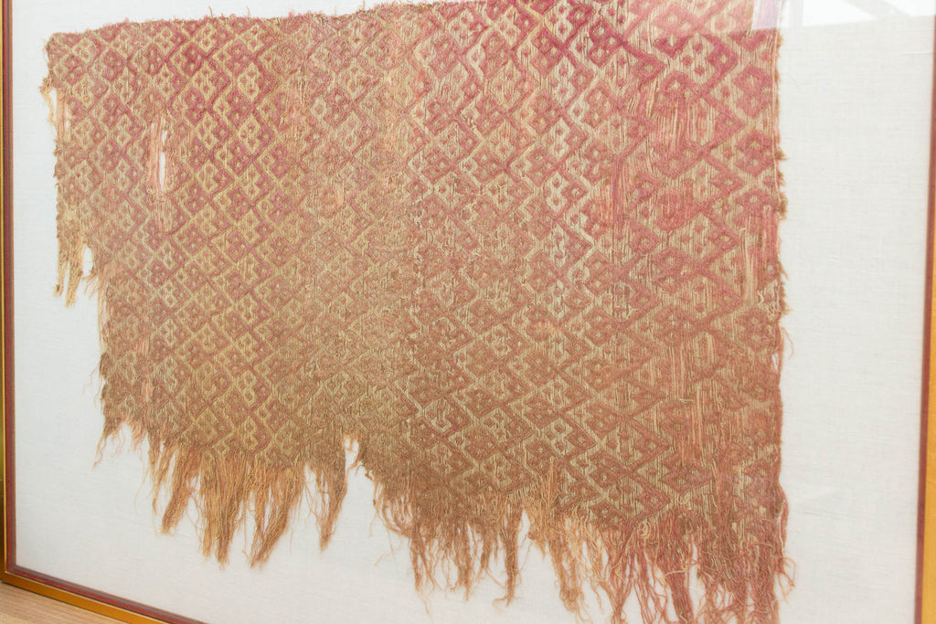 Museum Quality Paracas Pre-Columbian Framed Textile