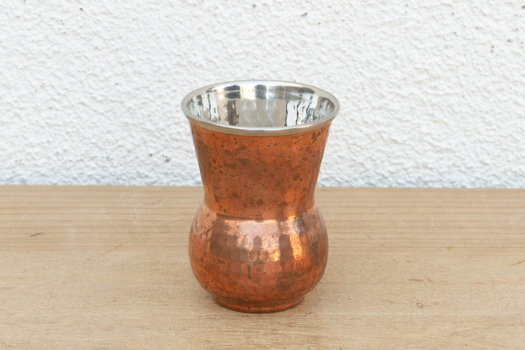 Small Hammered Copper Tin Lined Tumbler