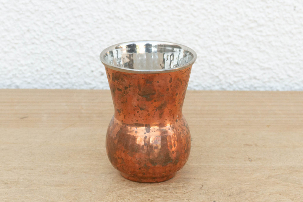 Small Hammered Copper Tin Lined Tumbler