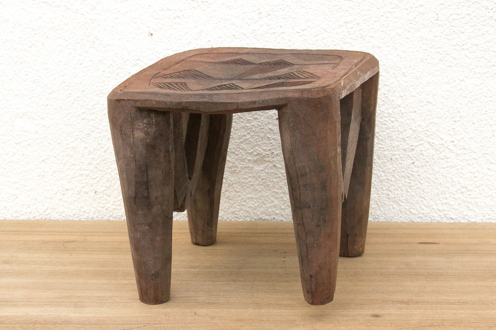 Carved African Storyteller's Nupe Stool