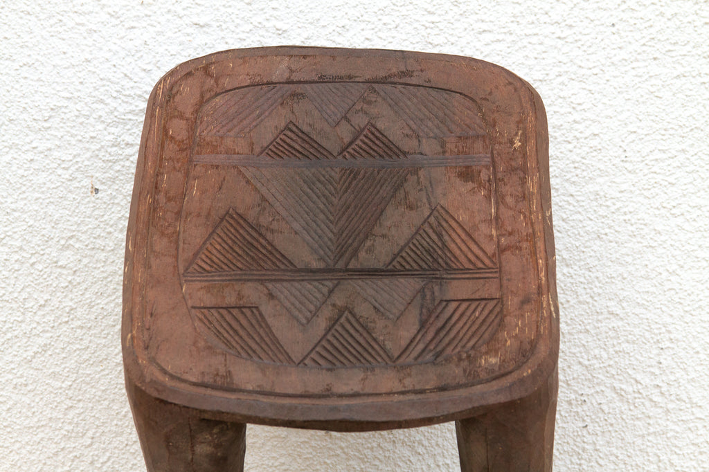 Carved African Storyteller's Nupe Stool