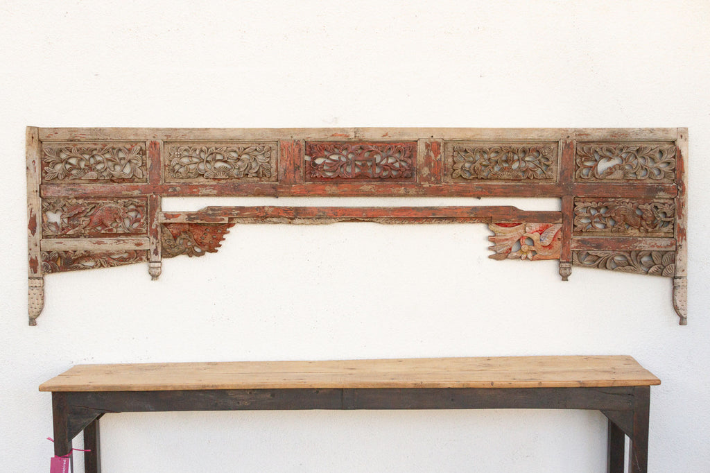 Patina of Generations, Asian Carved Frame w/Traces of Paint