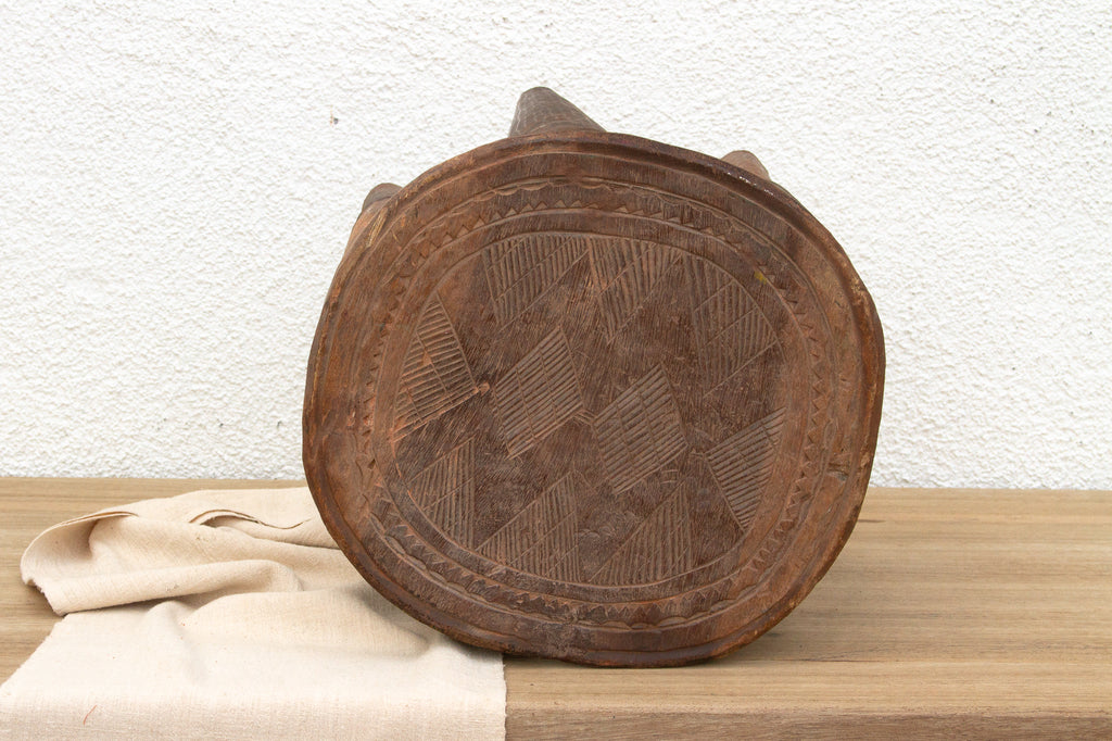 Vintage Oval Shape Small Nupe Stool