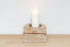 Rowan Bleached Wood Pillar Candle Holder