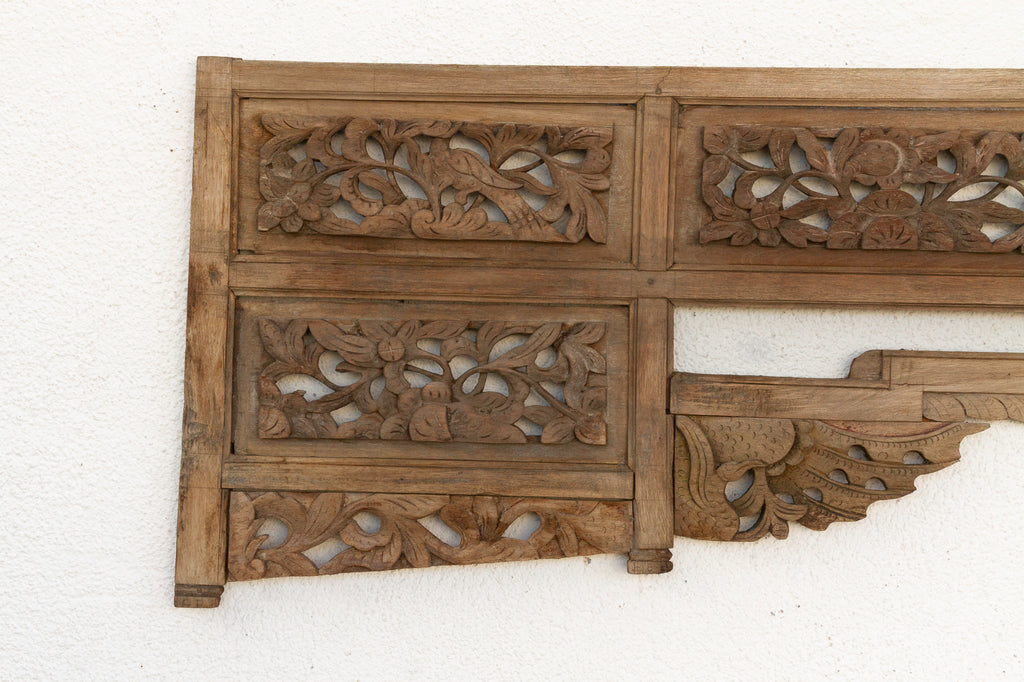 Celestial Artistry, Antique Asian Wall Canopy