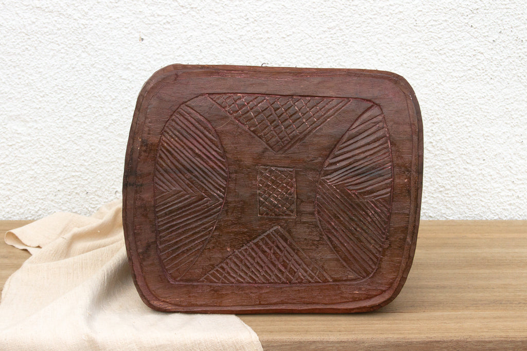 Tribal Design Nupe Carved Stool
