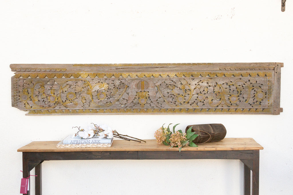 Eternal Bloom Gateway, Antique Architectural Panel