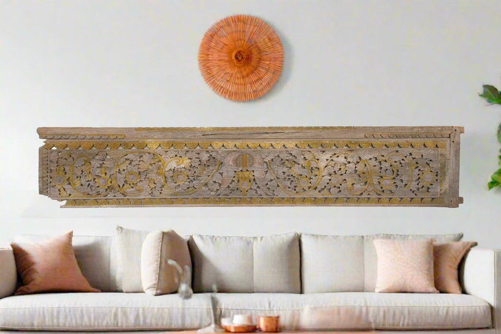 Eternal Bloom Gateway, Antique Architectural Panel