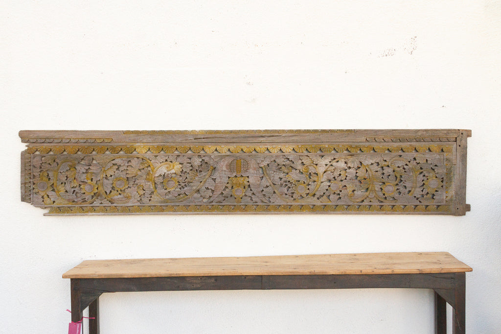 Eternal Bloom Gateway, Antique Architectural Panel